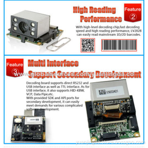 1D 2D OEM Integrated Kiosk Barcode Reader with Discrete Design for ATM, Kiosk and POS
